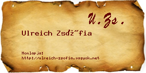 Ulreich Zsófia névjegykártya